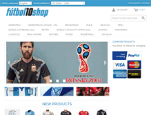 Tablet Screenshot of futbol10shop.com